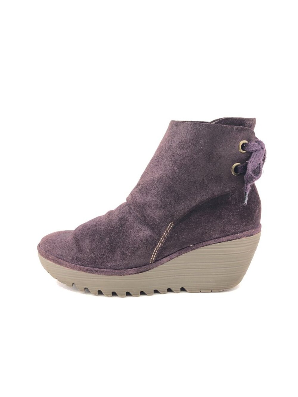 Fly London Yama Suede Wedge Ankle Boots EUR 41